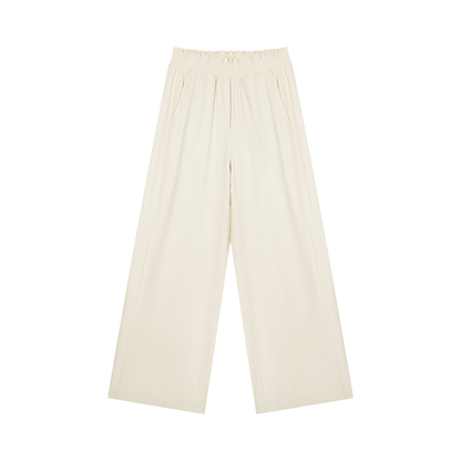 Women's High Rise Wide Leg Pants in beige