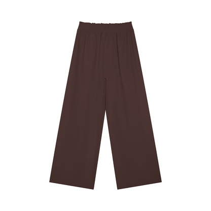 Women's High Rise Wide Leg Pants in coffee, alternate angle
