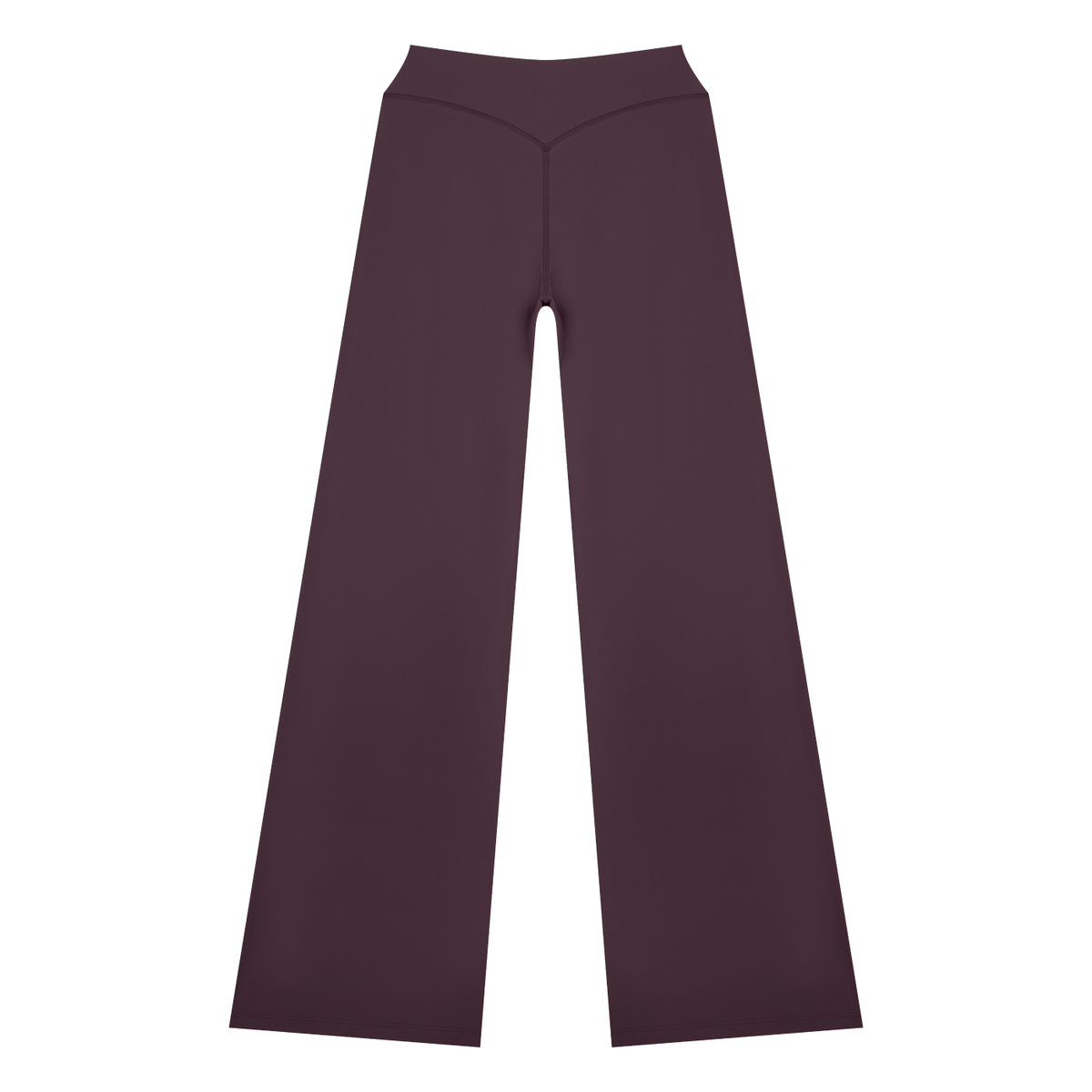 Women's High Rise Yoga Pants in plum purple, alternate angle