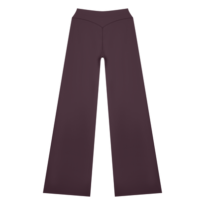 Women's High Rise Yoga Pants in plum purple, alternate angle