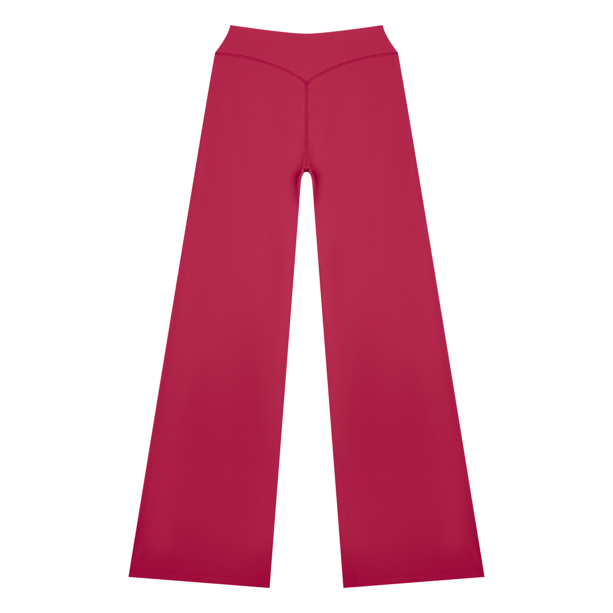 Women's High Rise Yoga Pants in rose red, alternate angle