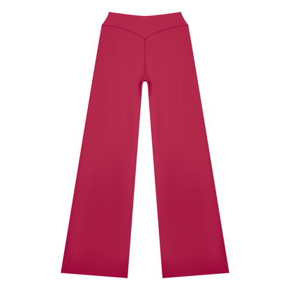 Women's High Rise Yoga Pants in rose red, alternate angle