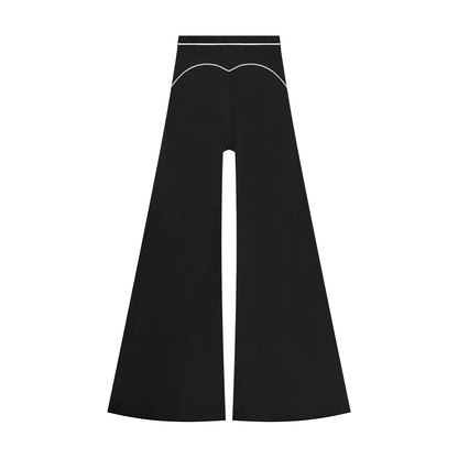 Women's High Waist Flare Leg Yoga Pants in black, alternate angle