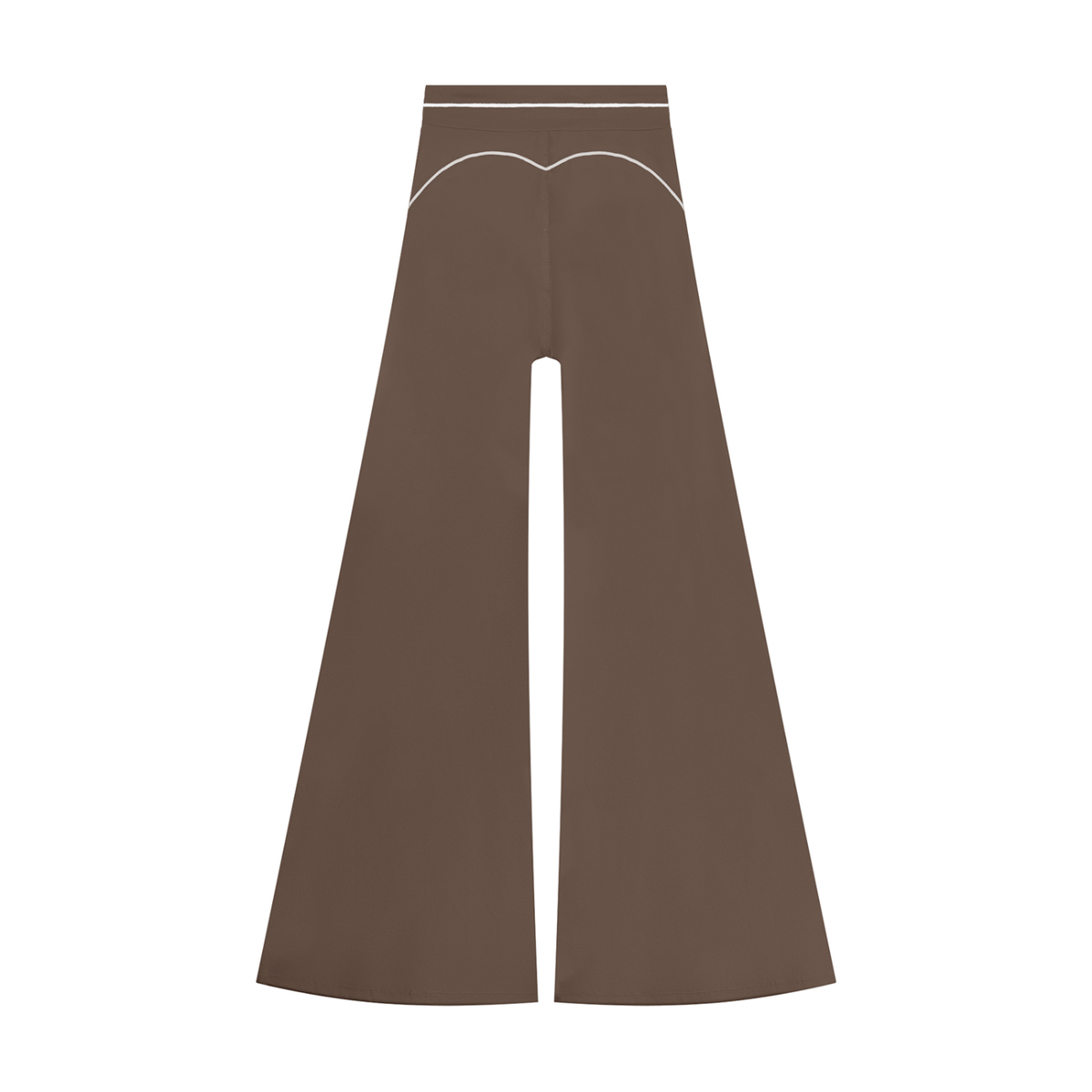 Women's High Waist Flare Leg Yoga Pants in coffee, alternate angle