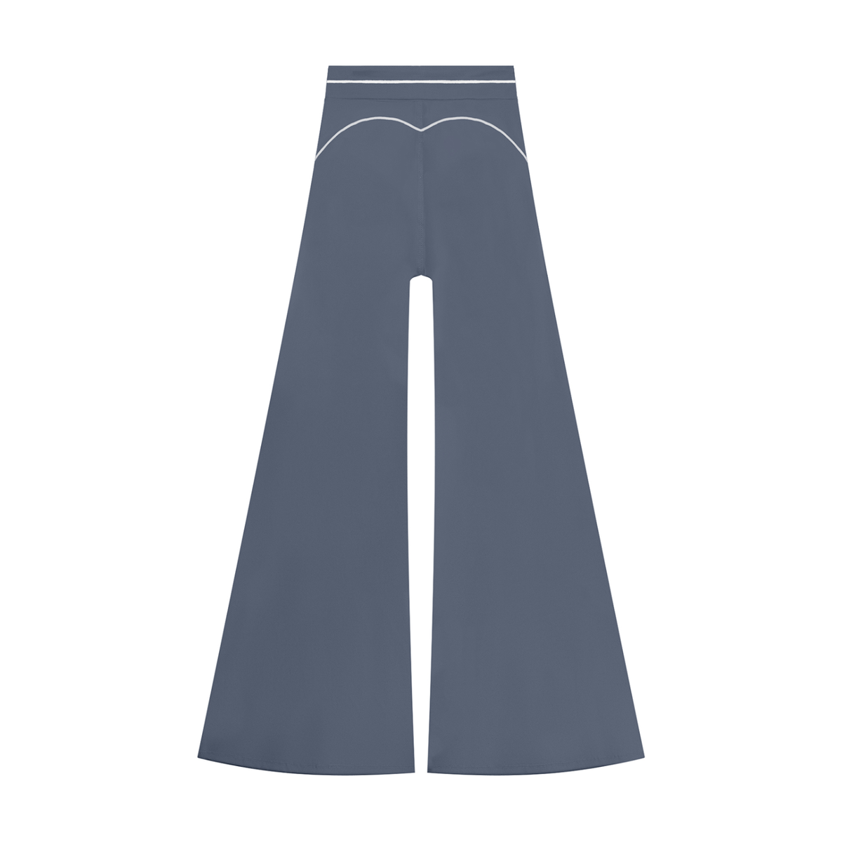 Women's High Waist Flare Leg Yoga Pants in haze blue, alternate angle