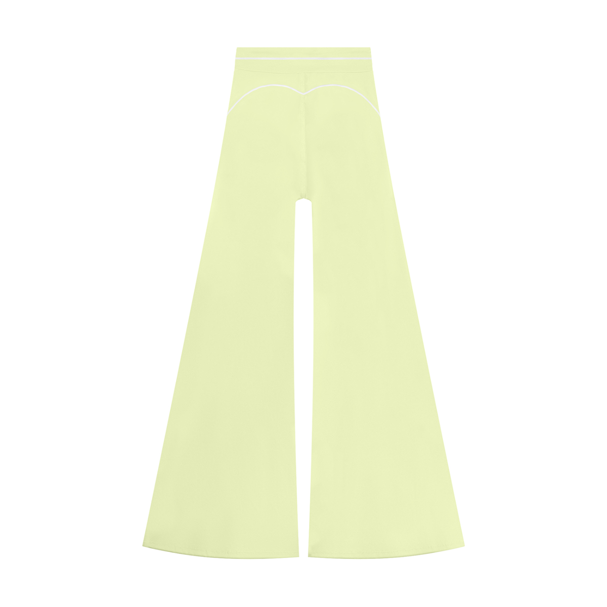 Women's High Waist Flare Leg Yoga Pants in light green, alternate angle
