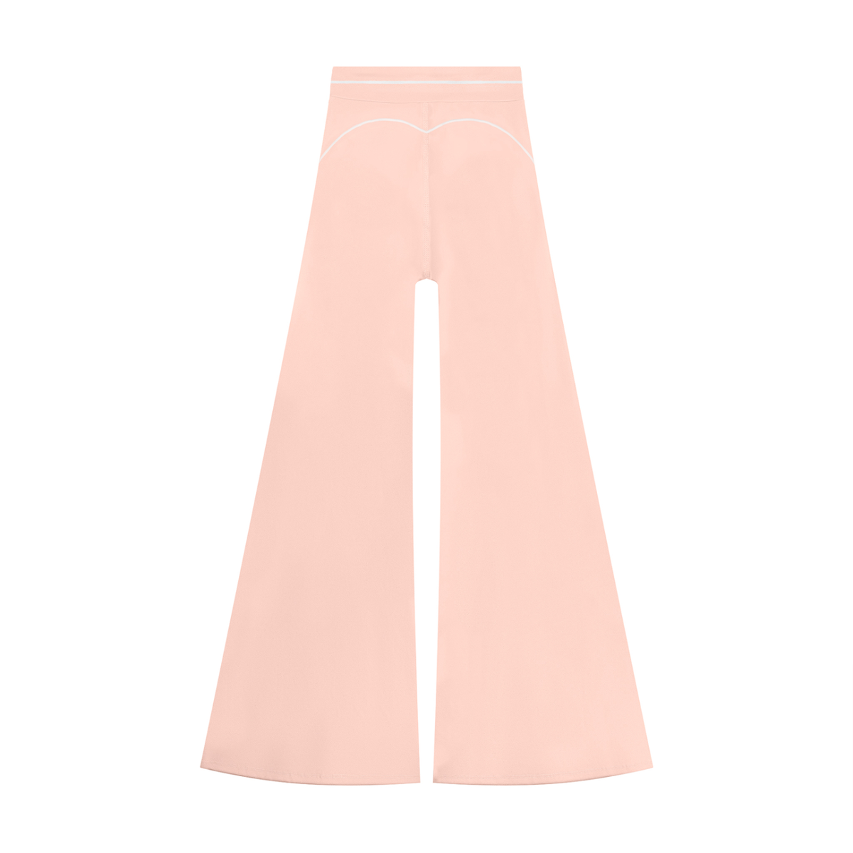Women's High Waist Flare Leg Yoga Pants in light pink, alternate angle