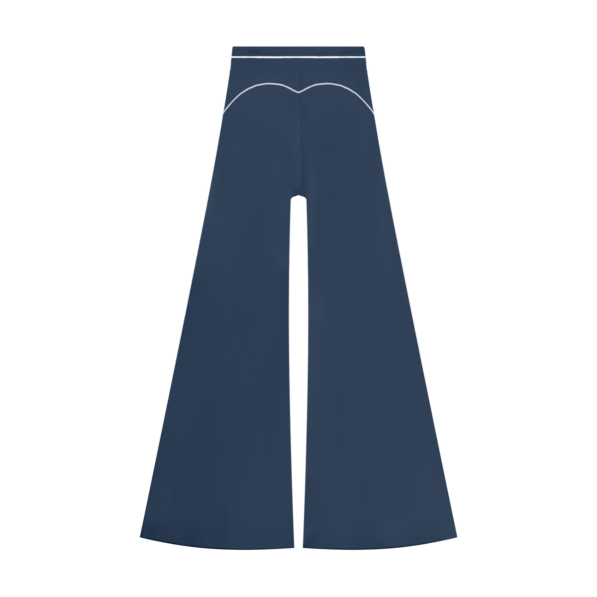 Women's High Waist Flare Leg Yoga Pants in navy blue, alternate angle