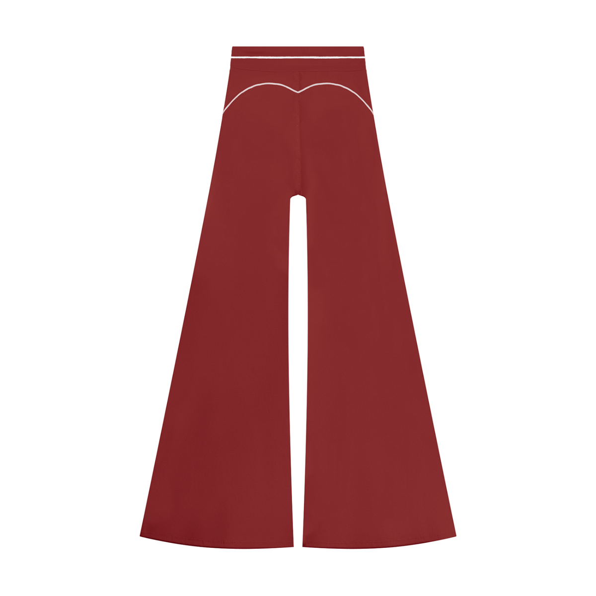 Women's High Waist Flare Leg Yoga Pants in red, alternate angle