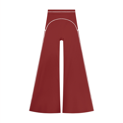 Women's High Waist Flare Leg Yoga Pants in red