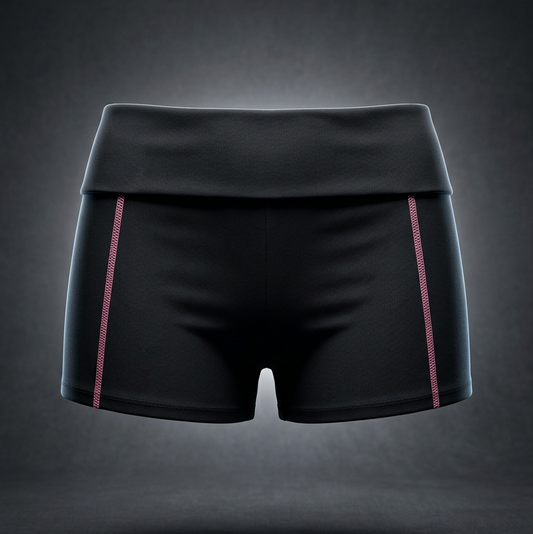 Women's High Waist Topstitched Yoga Biker Shorts