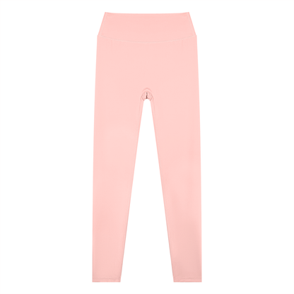 Women's High Waisted Ankle Length Yoga Leggings in pink