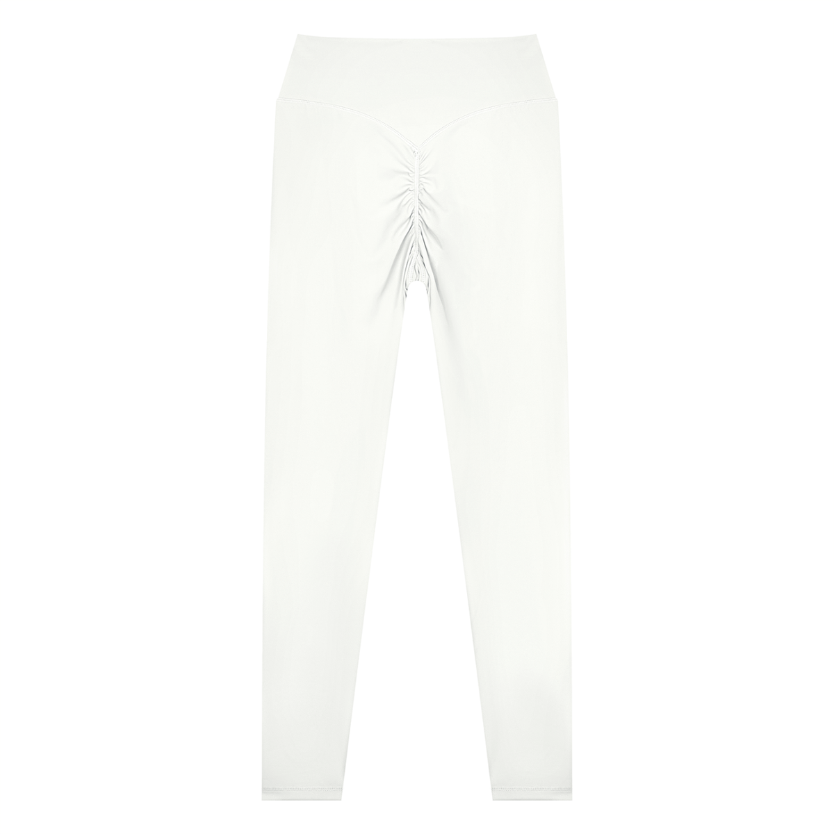 Women's High Waisted Ankle Length Yoga Leggings in white, alternate angle