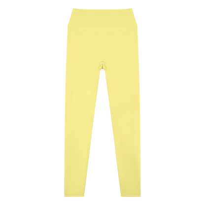 Women's High Waisted Ankle Length Yoga Leggings in yellow