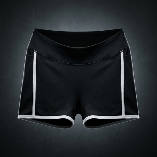 Women's High Waisted Color Block Biker Shorts, view 1