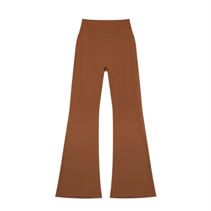 Women's High-Waisted Flare Leggings in brown