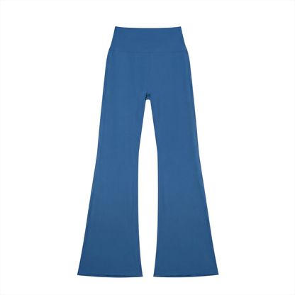 Women's High-Waisted Flare Leggings in colorful blue