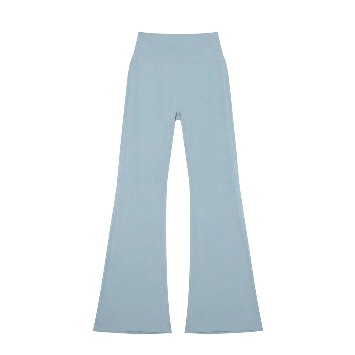 Women's High-Waisted Flare Leggings in gray blue