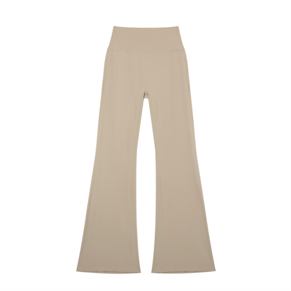 Women's High-Waisted Flare Leggings in khaki ash