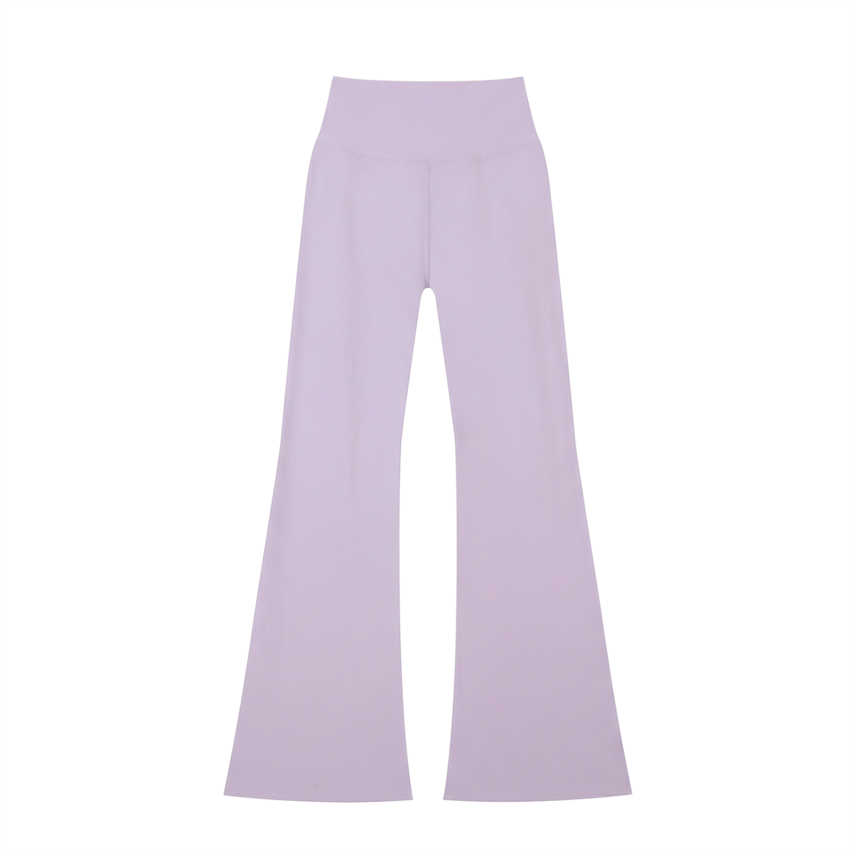 Women's High-Waisted Flare Leggings in light purple, alternate angle