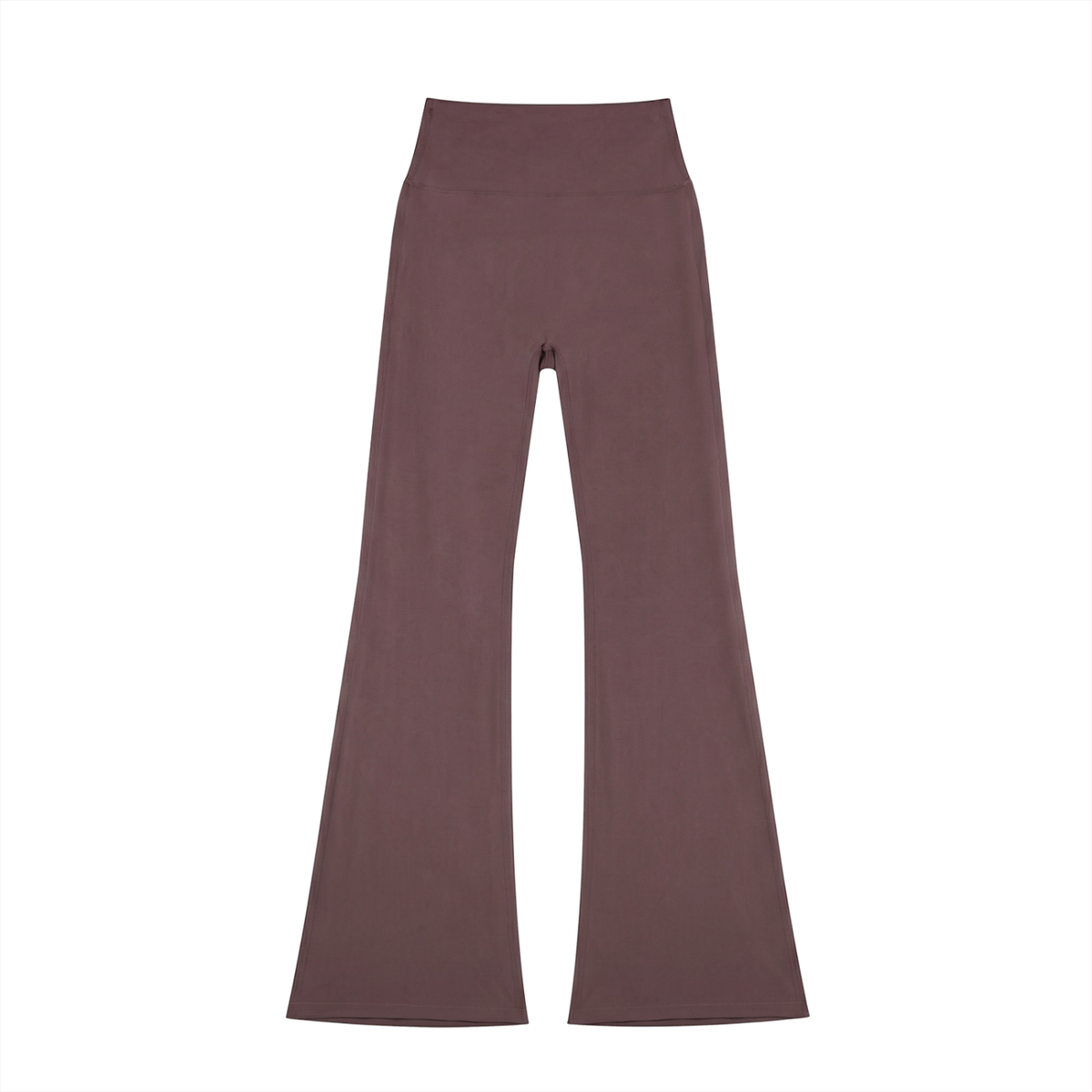 Women's High-Waisted Flare Leggings in plum purple