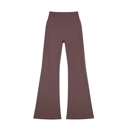 Women's High-Waisted Flare Leggings in plum purple
