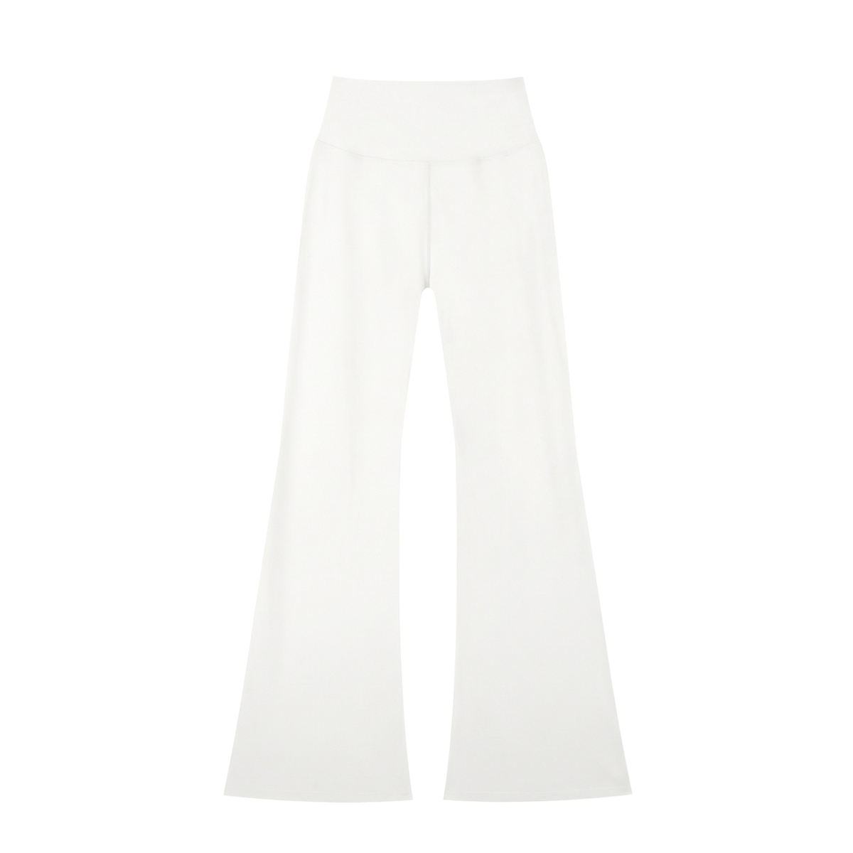 Women's High-Waisted Flare Leggings in white, alternate angle