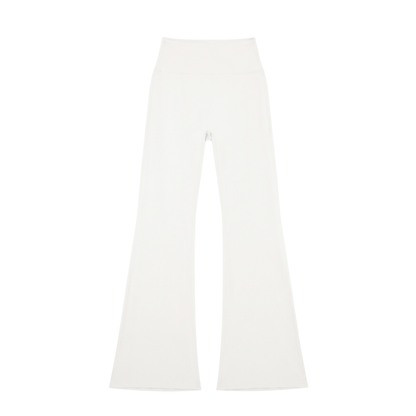 Women's High-Waisted Flare Leggings in white