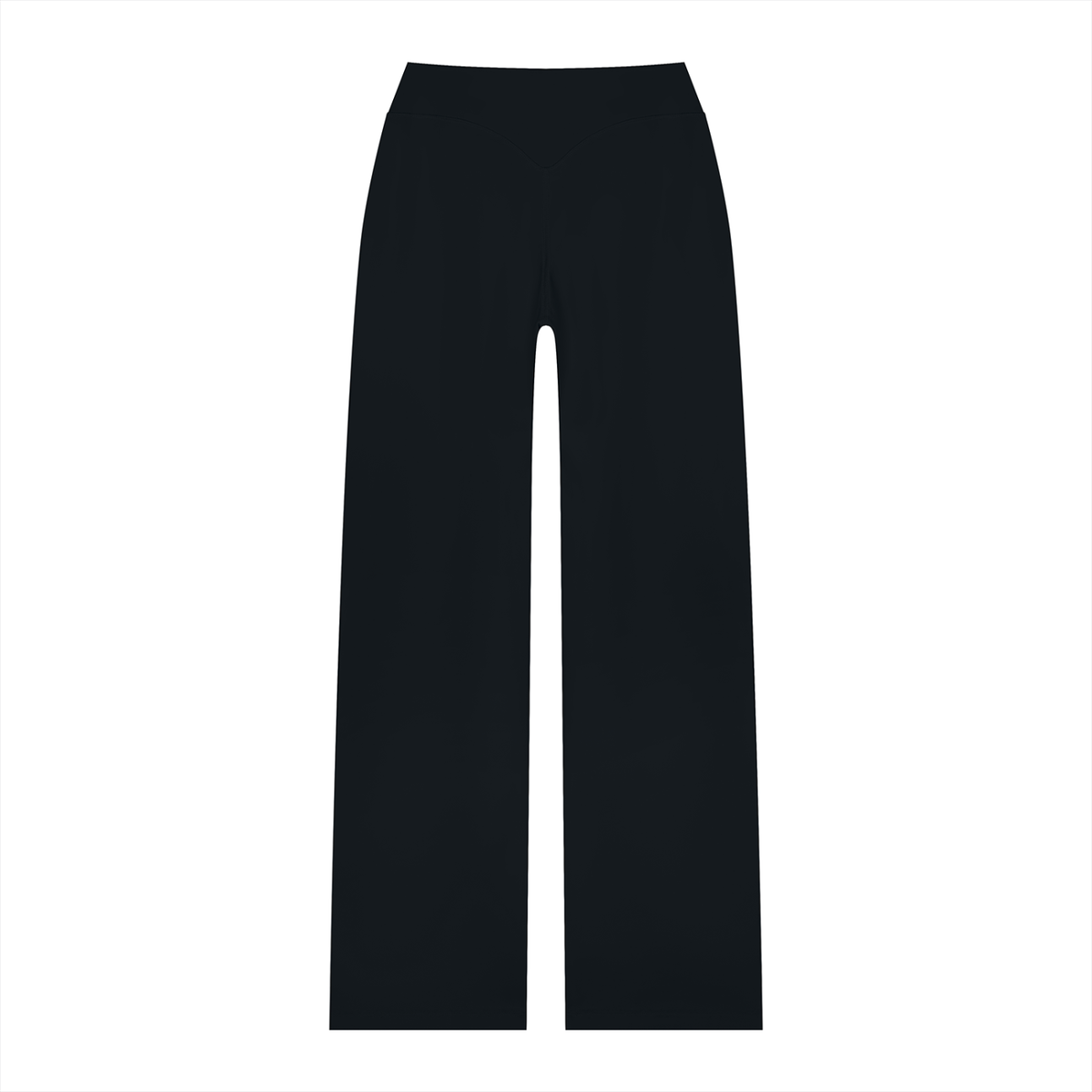 Women's High Waisted Straight Leg Yoga Pants in black, alternate angle