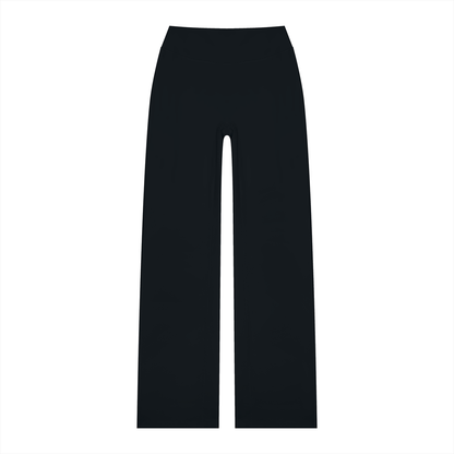 Women's High Waisted Straight Leg Yoga Pants in black