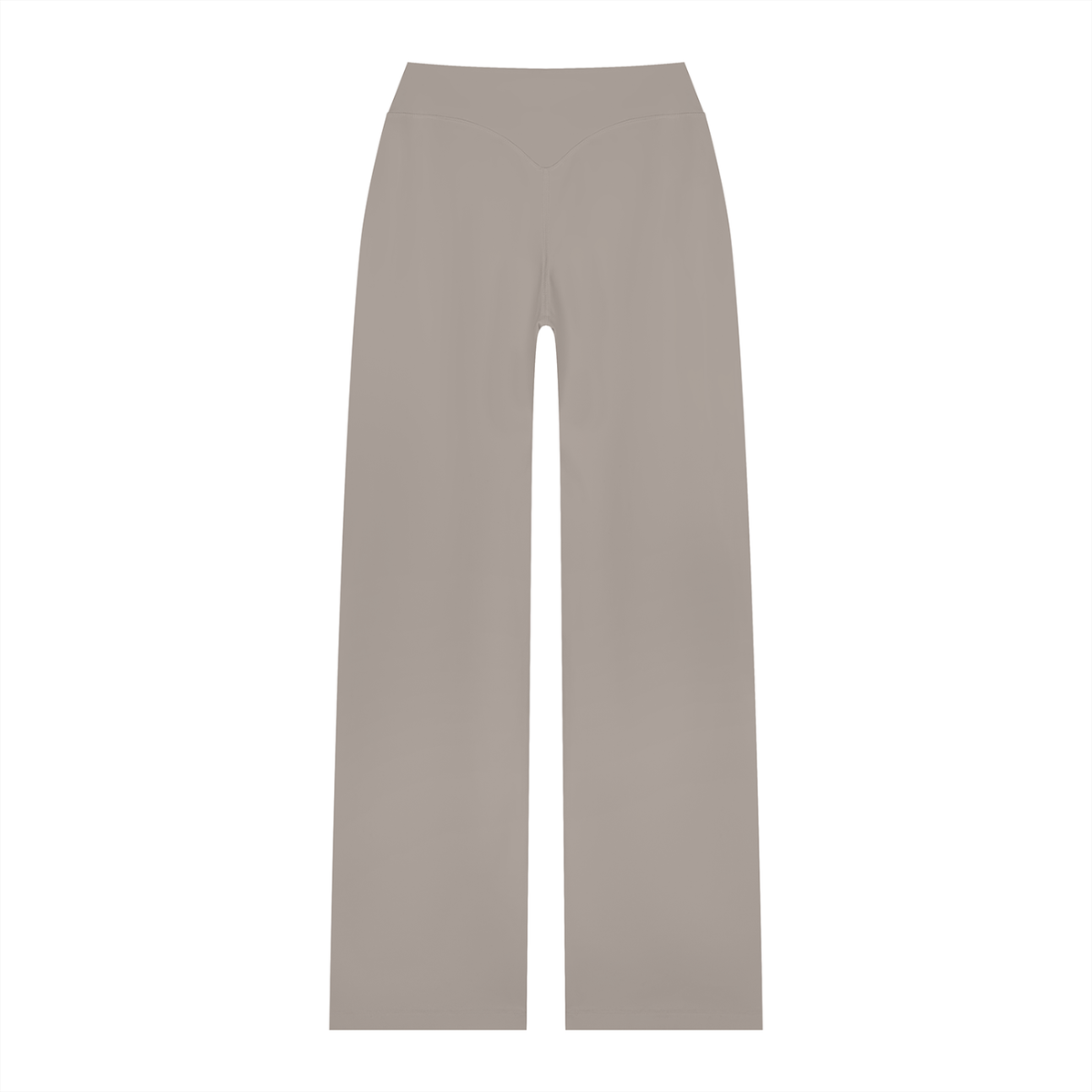 Women's High Waisted Straight Leg Yoga Pants in gray, alternate angle
