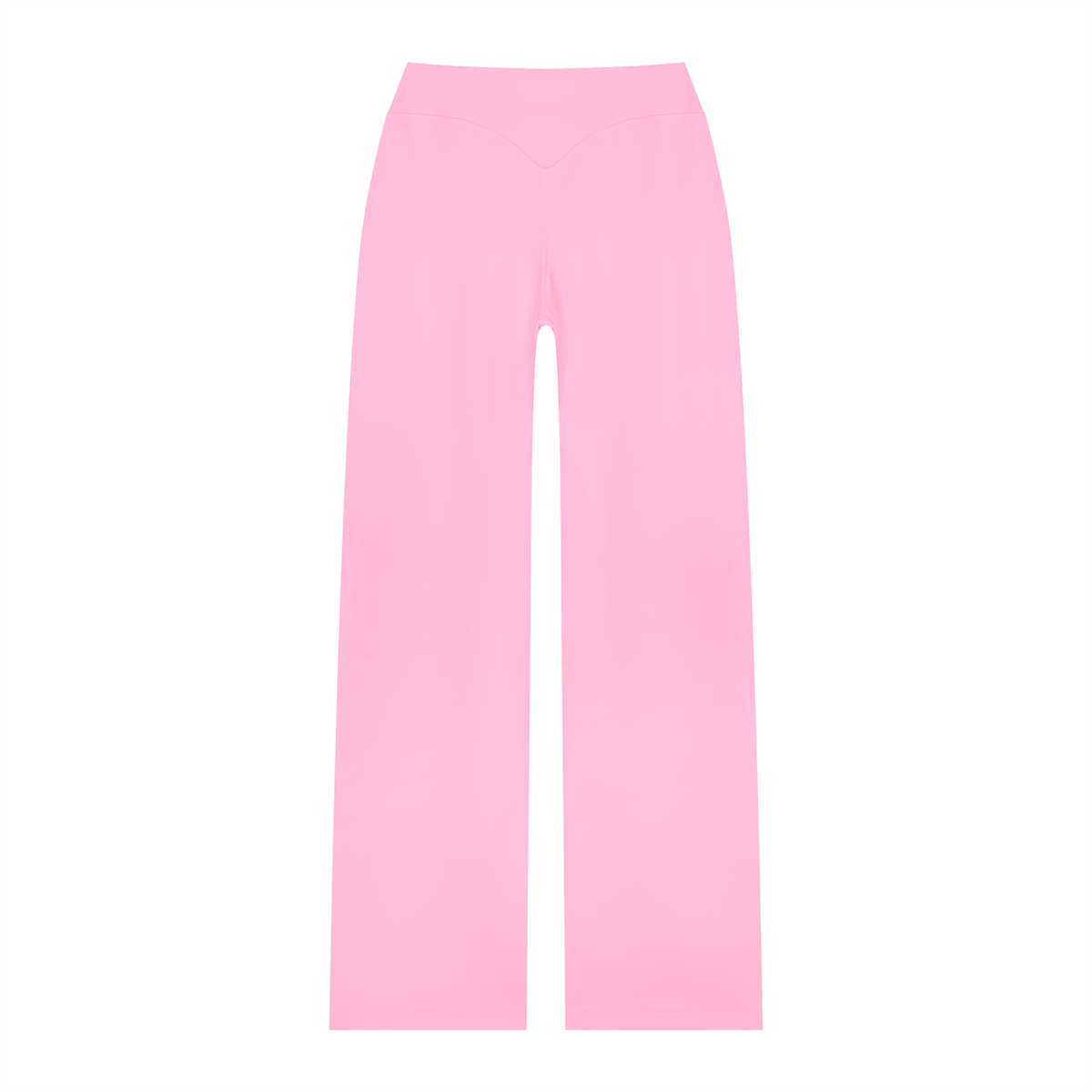 Women's High Waisted Straight Leg Yoga Pants in pink, alternate angle