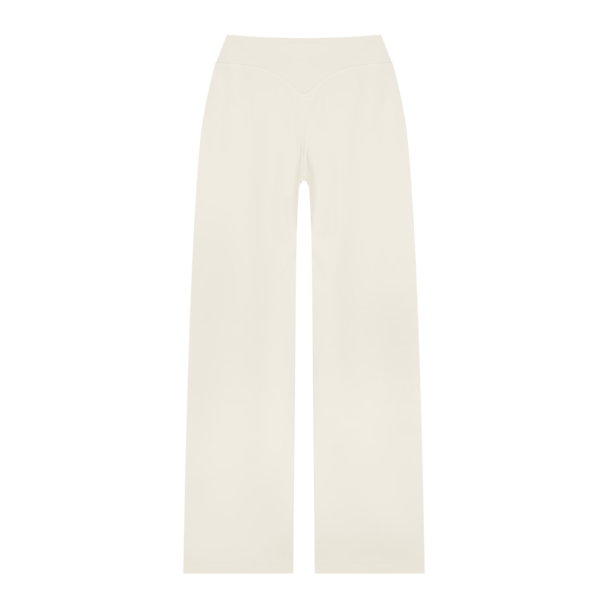 Women's High Waisted Straight Leg Yoga Pants in white gray, alternate angle