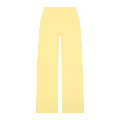 Women's High Waisted Straight Leg Yoga Pants in yellow
