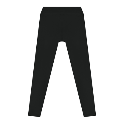 Women's High Waisted Tapered Yoga Leggings in black, alternate angle