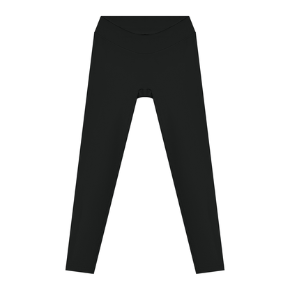 Women's High Waisted Tapered Yoga Leggings in black