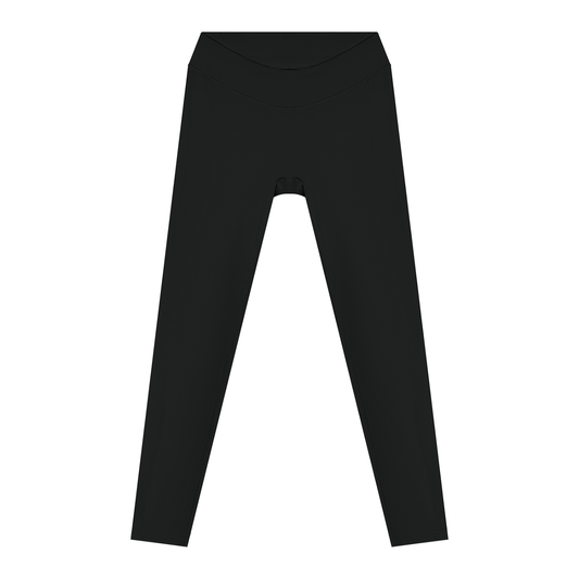 Women's High Waisted Tapered Yoga Leggings in black