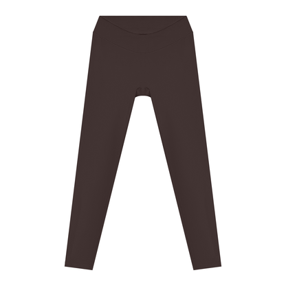 Women's High Waisted Tapered Yoga Leggings in brown
