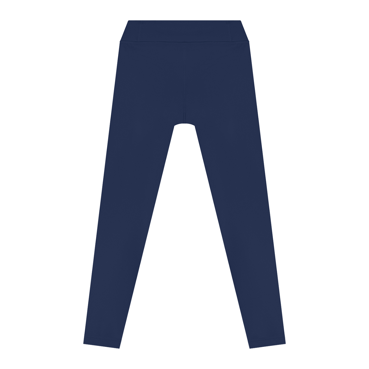 Women's High Waisted Tapered Yoga Leggings in navy blue, alternate angle