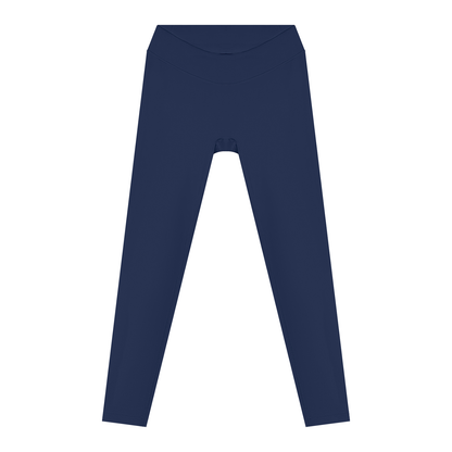 Women's High Waisted Tapered Yoga Leggings in navy blue