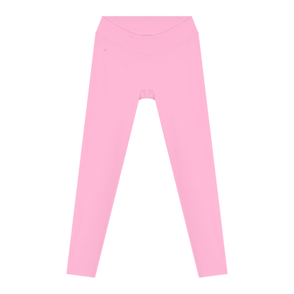 Women's High Waisted Tapered Yoga Leggings in pink