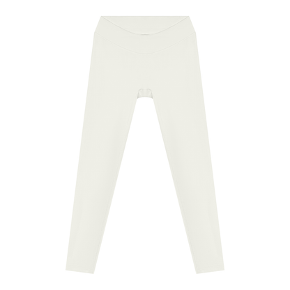 Women's High Waisted Tapered Yoga Leggings in white gray