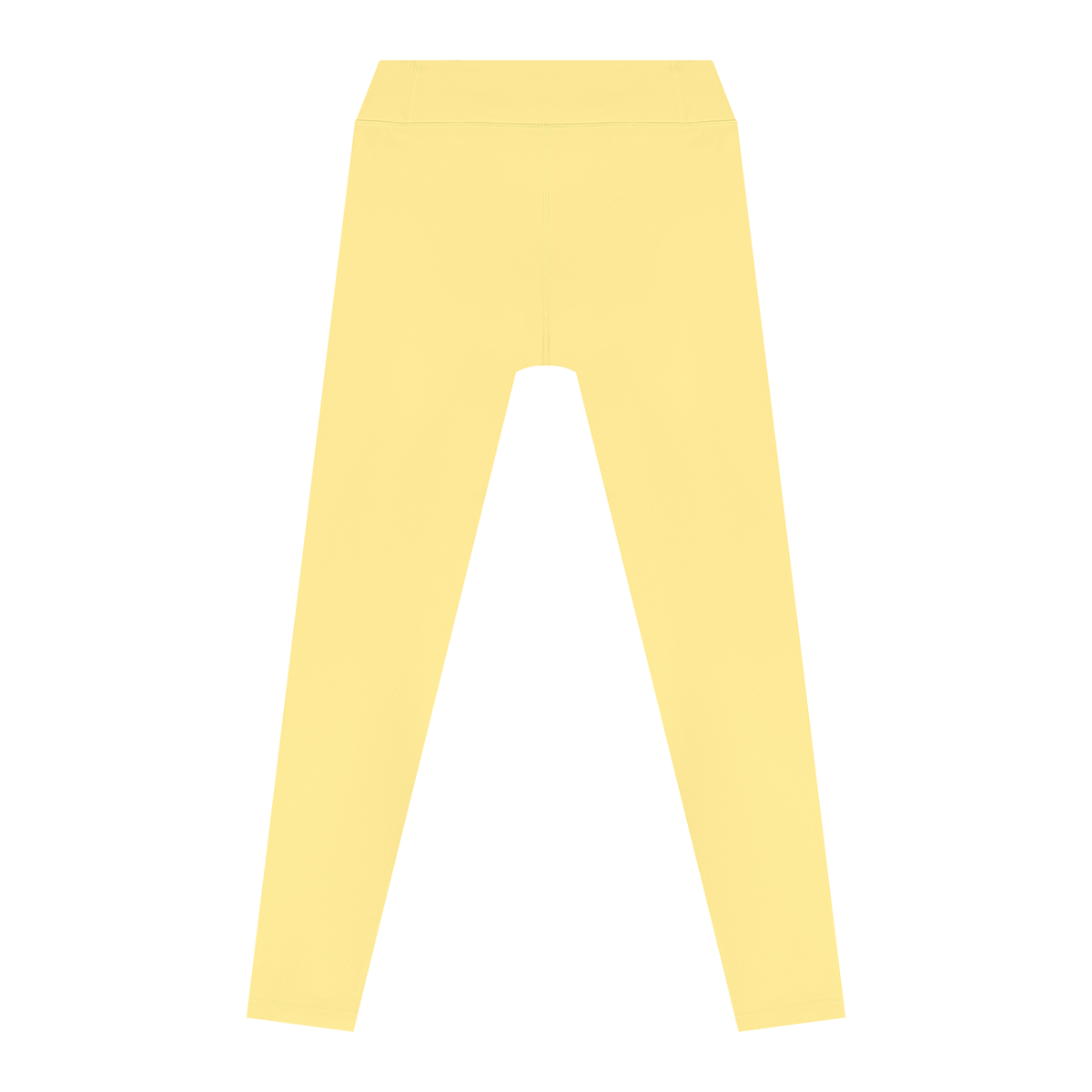 Women's High Waisted Tapered Yoga Leggings in yellow, alternate angle