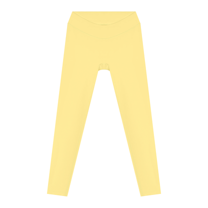 Women's High Waisted Tapered Yoga Leggings in yellow
