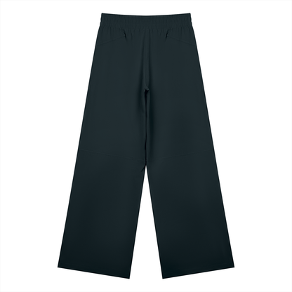 Women's High Waisted Wide Leg Yoga Pants in black, alternate angle