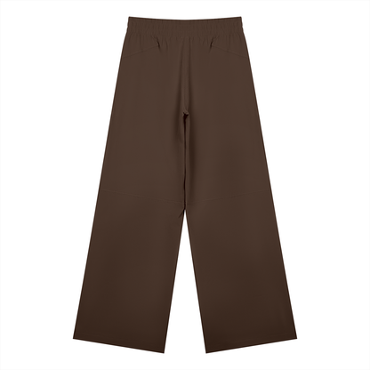 Women's High Waisted Wide Leg Yoga Pants in brown, alternate angle