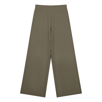 Women's High Waisted Wide Leg Yoga Pants in gray green