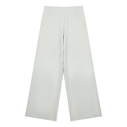 Women's High Waisted Wide Leg Yoga Pants in light gray