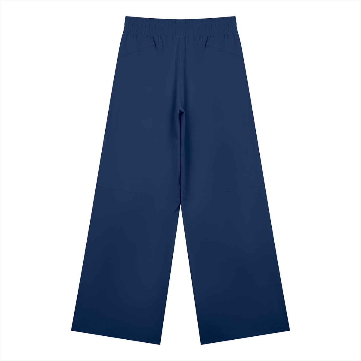 Women's High Waisted Wide Leg Yoga Pants in navy blue, alternate angle