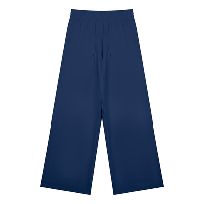Women's High Waisted Wide Leg Yoga Pants in navy blue
